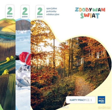 Zdobywam świat. Karty pracy cz.1-3 Poziom 2 - Justyna Hadryś [KSIĄŻKA]