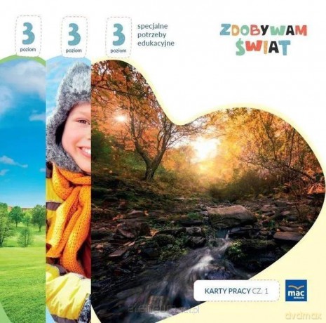 Zdobywam świat. Karty pracy cz.1-3 Poziom 3 - Justyna Hadryś [KSIĄŻKA]