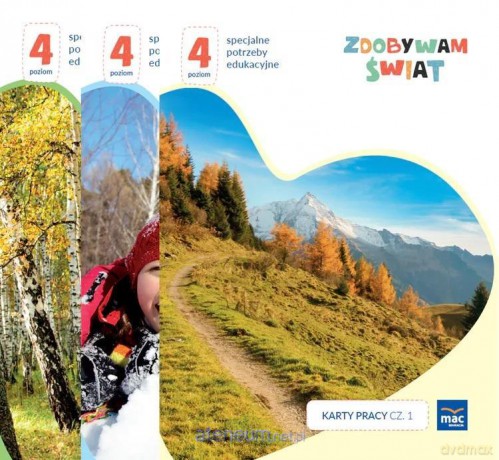Zdobywam świat. Karty pracy cz.1-3 Poziom 4 - Justyna Hadryś [KSIĄŻKA]
