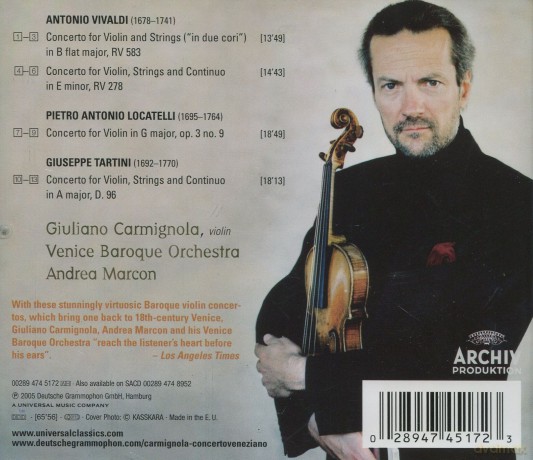 Giuliano Carmignola: Concerto Veneziano [CD]