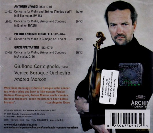 Giuliano Carmignola: Concerto Veneziano [CD]