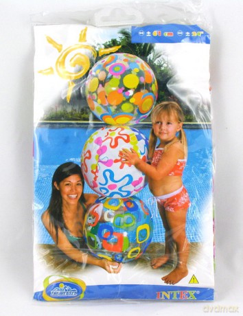INTEX Piłka plażowa z nadrukiem 61cm 59050 [ZABAWKA]