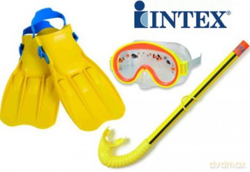INTEX Zestaw pływacki: maska, płetwy 55951 [ZABAWKA]