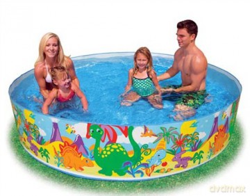 INTEX Basen Rozporowy Dinozaury 244x46cm 58472 [ZABAWKA]