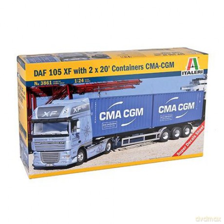 ITALERI DAF 105 XF w2 x 20ft Containes 3861 [MODELARSTWO]