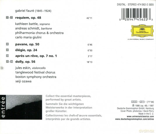 Giulini: Faure Requiem [CD]