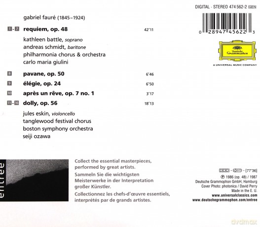Giulini: Faure Requiem [CD]