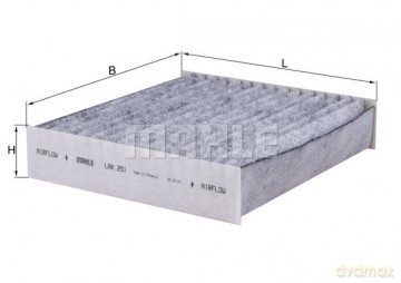 Knecht LAK 251 Filtr, wentylacja przestrzeni pasażerskiej Mercedes Mitsubishi