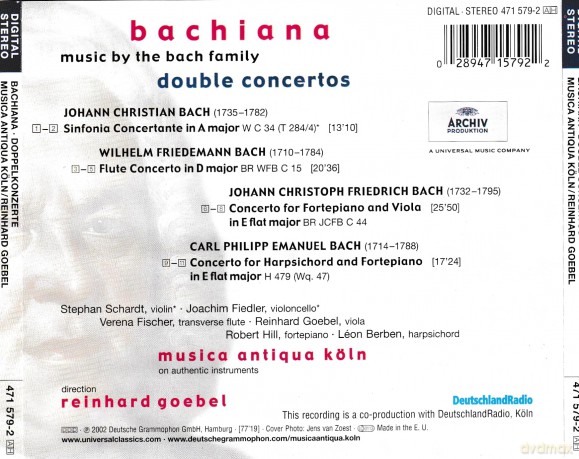 Goebel, Music.Antiq.Koln: Bachiana Vol.2 [CD]