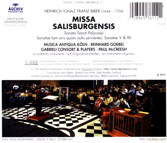 Goebel/Mccreesh: Biber/Missa Salisburgensis [CD]