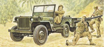 ITALERI Willis MB Jeep with Trailer 314 [MODELARSTWO]
