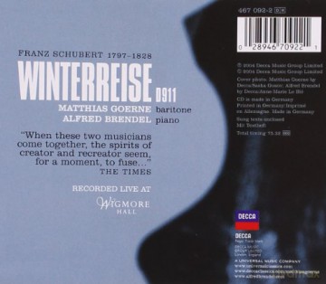 Goerne Matthias,Alfred Brendel: Schubert:Winterreise [CD]