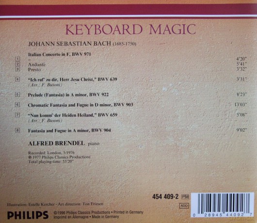 Golden Baroque Brendel: Bach:Keyboard Music [CD]