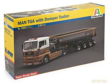 ITALERI MAN TGA with Dumper Trailer 3863 [MODELARSTWO]