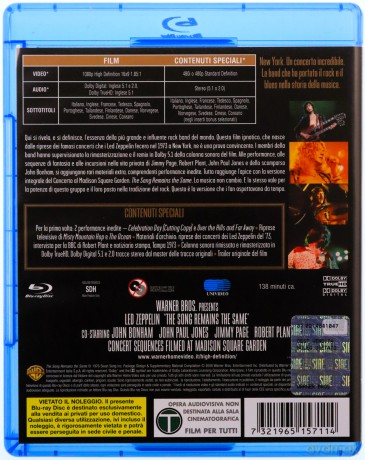 Led Zeppelin: The Songs Remains the Same [Blu-Ray]