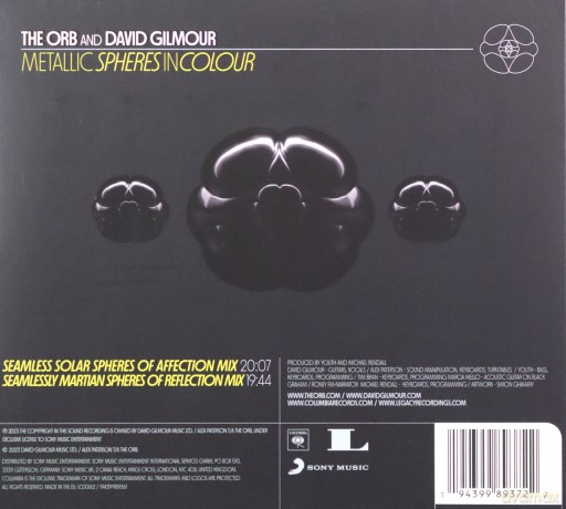 The Orb and David Gilmour: Metallic Spheres In Colour [CD]