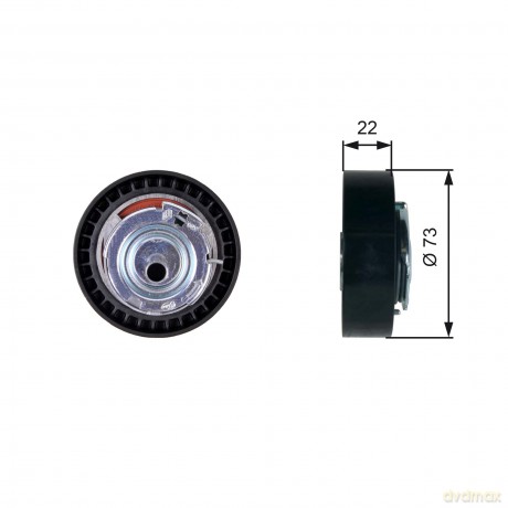 Gates T43225 Rolka napinacza, pasek rozrządu Renault Nissan Dacia