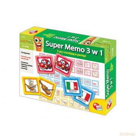 LISCIANIGIOCHI Karotka Super Memo 3 w 1 38497 [GRA]