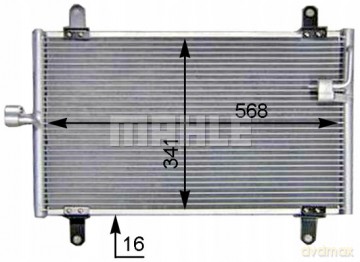 Mahle AC 514 000S Skraplacz, klimatyzacja Peugeot Fiat Citroen