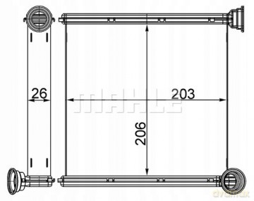 Mahle AH 256 000S Wymiennik ciepła, ogrzewanie wnętrza Audi Skoda VW Seat