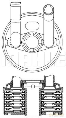 Mahle CLC 184 000S Chłodnica oleju, automatyczna przekładnia Audi VW
