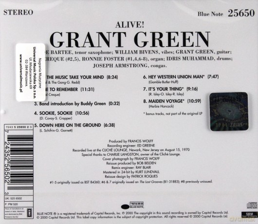 Grant Green: Alive [CD]