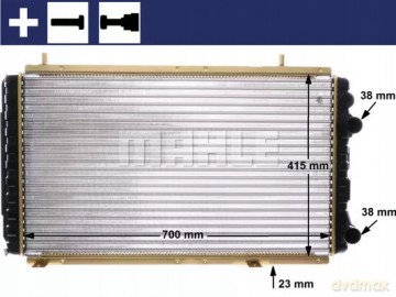Mahle CR 168 000S Chłodnica, układ chłodzenia silnika Fiat