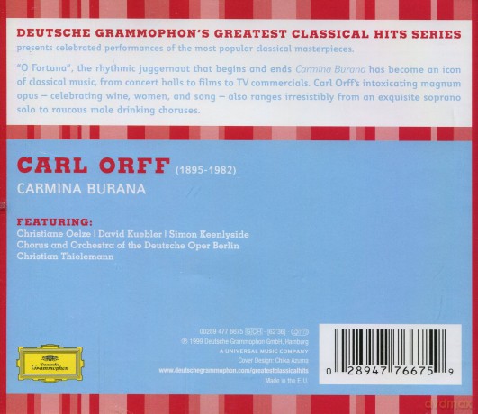 Greatest Classical Hits: Carmina Burana [CD]