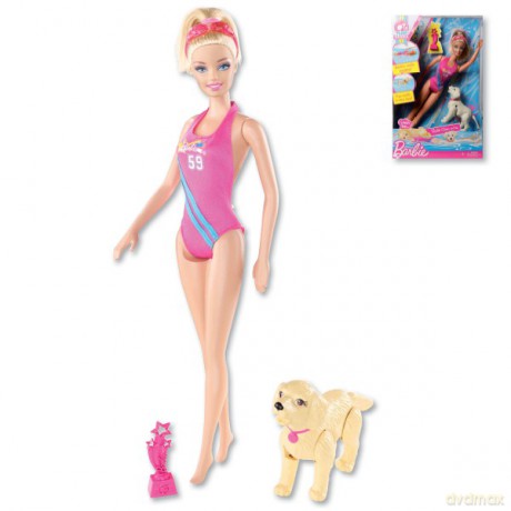 MATTEL BARBIE Lalka Pływaczka W3759 [ZABAWKA]