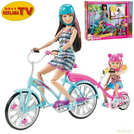 BARBIE Dwuosobowy Rower Kempingowy V3131 [ZABAWKA]