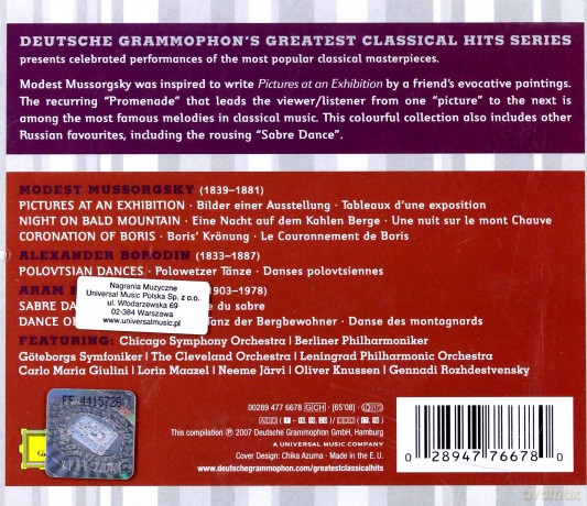 Greatest Classical Hits: Pictures At An Exhibition [CD]