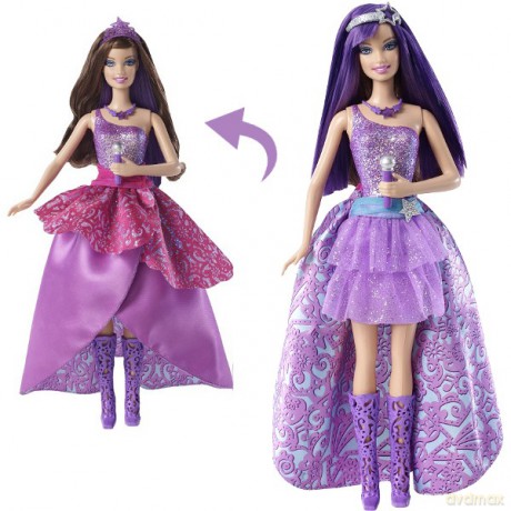 BARBIE Gwiazda Pop "Księżniczka i Piosen X8761 [ZABAWKA]