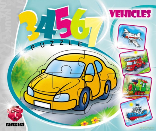 MAXIM 3,4,5,6,7 El. POJAZDY G250103 [PUZZLE]