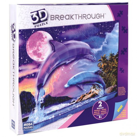 MEGA BLOKS Puzzle 3D Delfiny poziom 2 50667AAN-4 [PUZZLE]