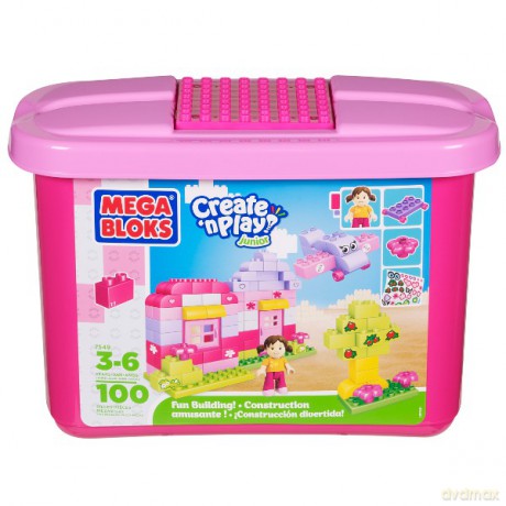 MEGA BLOKS Pudełko dla Dziewczynek 110kl 07547U/07549U [KLOCKI]