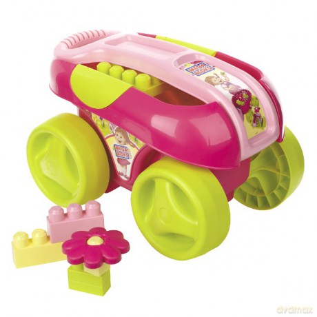 MEGA BLOKS Wózek z klockami różowy 20 kl 00531U [KLOCKI]