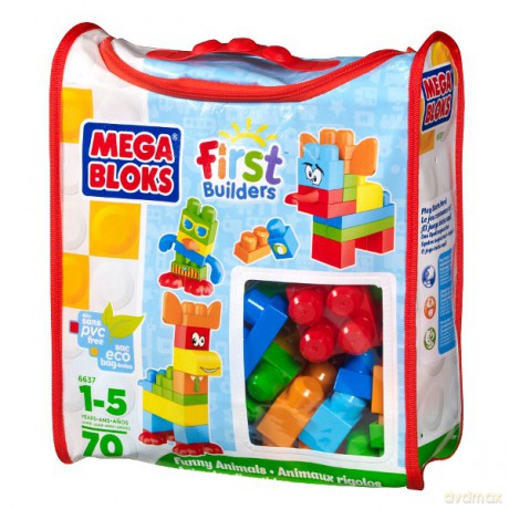 MEGA BLOKS Maxi Funny Animals 70 kl. 06635U/06637U [KLOCKI]