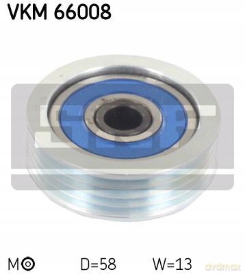SKF VKM 66008 Rolka napinacza, pasek klinowy wielorowkowy Suzuki Fiat