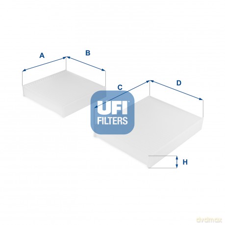UFI 53.143.00 Filtr, wentylacja przestrzeni pasażerskiej Peugeot Citroen