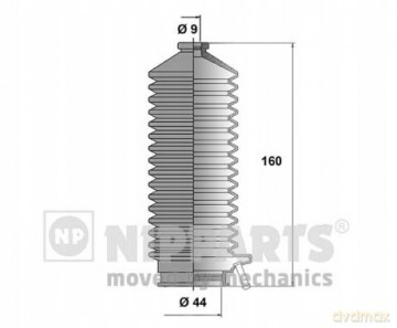Zestaw osłon, układ kierowniczy Nipparts J2842007 Suzuki Toyota Mazda