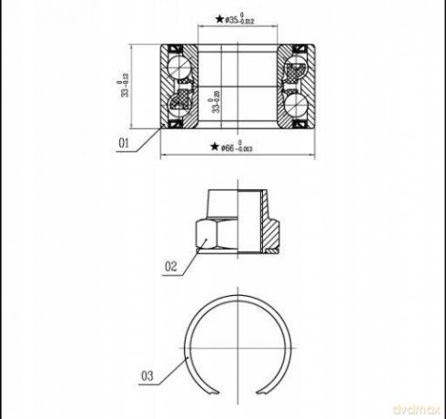 Zestaw Starline LO 03413 starline łożysko koła Fiat