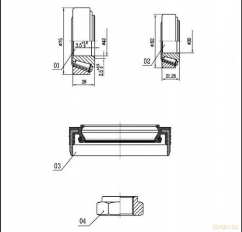 Zestaw Starline LO 03430 starline łożysko koła Peugeot Fiat Citroen