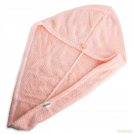 Turban - ręcznik do włosów z mikrofibry Mohani - różowy
