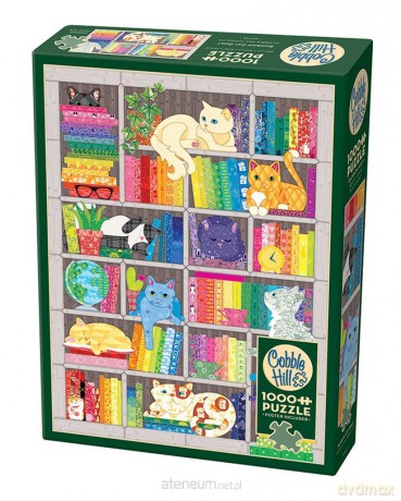 COBBLE HILL 1000 el. Koty i książki [PUZZLE]