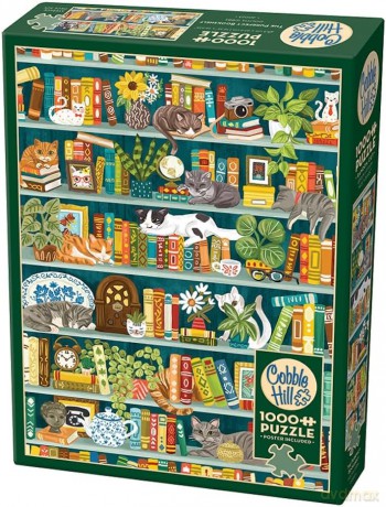 COBBLE HILL 1000 el. Miejsce dla książek i kotów [PUZZLE]