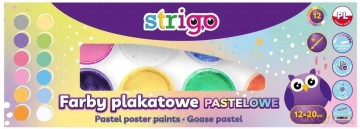 Farby plakatowe pastelowe 20ml 8 kolorów