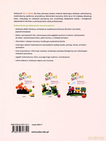 Gra w kolory szkoła podstawowa 1 Podręcznik cz.3 - Barbara Mazur, Beata Sokołowska, Katarzyna Zagórska [KSIĄŻKA]