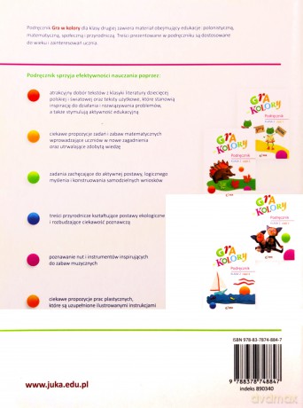 Gra w kolory szkoła podstawowa 2 Podręcznik cz.2 - Beata Sokołowska, Katarzyna Grodzka [KSIĄŻKA]