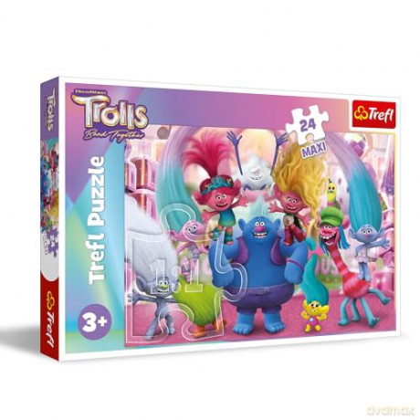 TREFL 24 el. maxi W świecie Trolli [PUZZLE]