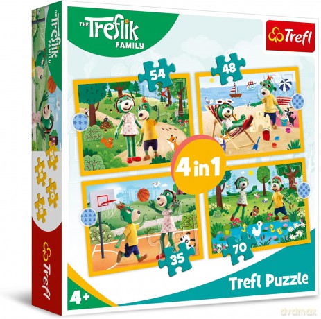 TREFL 4w1 Trefliki na wakacjach [PUZZLE]